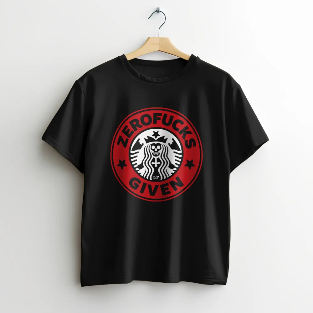 Zerofuck Given Black T-shirt