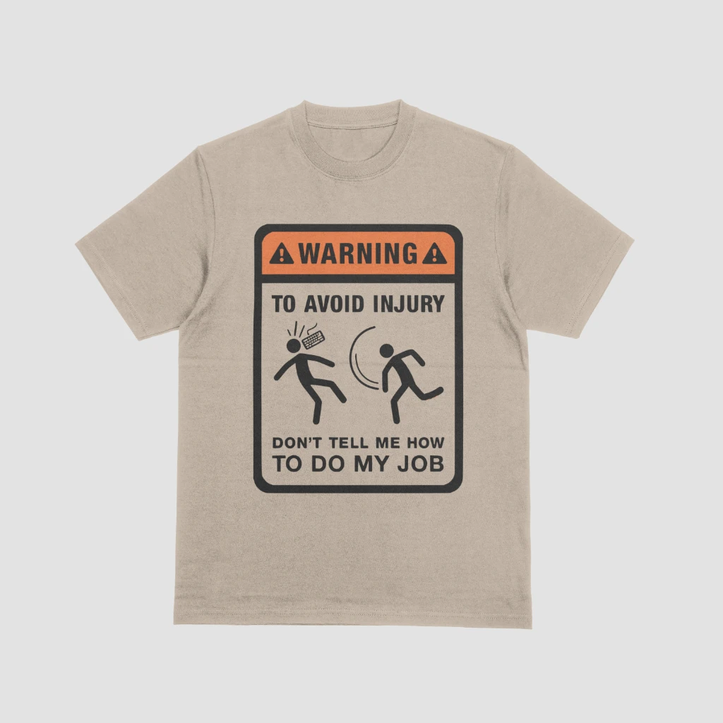 Warning to avoid injury