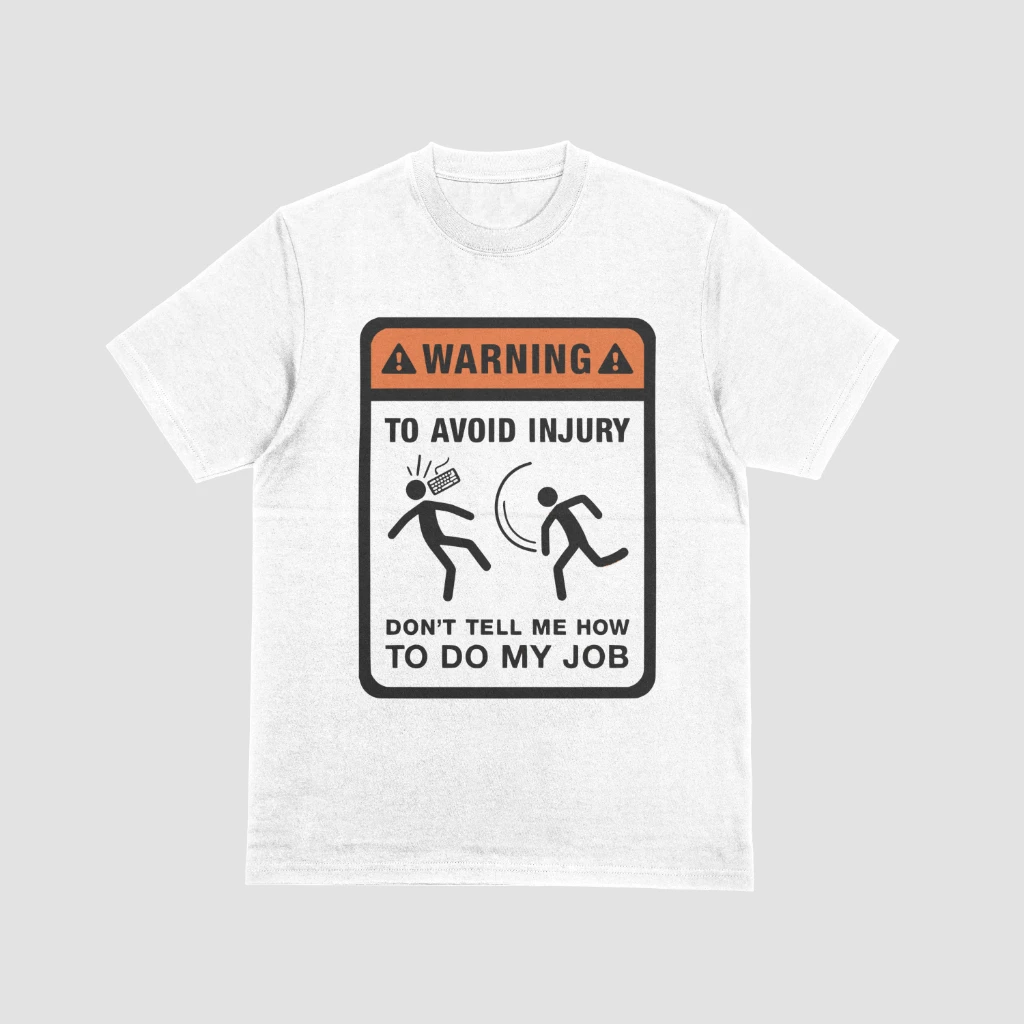 Warning to avoid injury