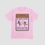 Warning to avoid injury