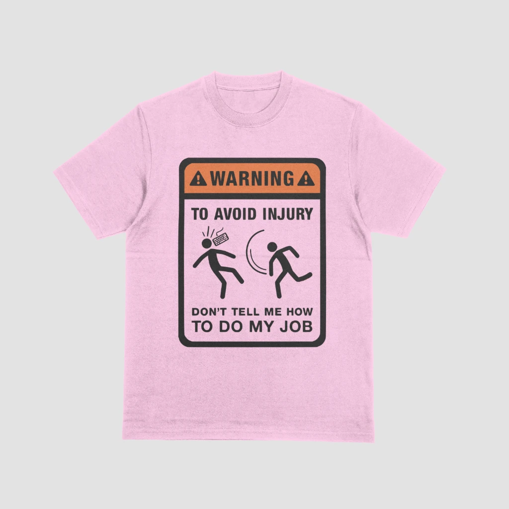 Warning to avoid injury